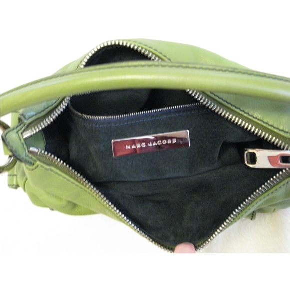 Marc Jacobs Collection 'Blake' Leaf Green & Silver Multi-Pocket Hobo Bag - Picture 9 of 14